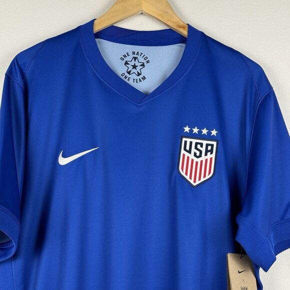 Nike Dri Fit Soccer Replica Jersey USMNT 2024/25 Away Blue Men's Size XL USA - Picture 2 of 10